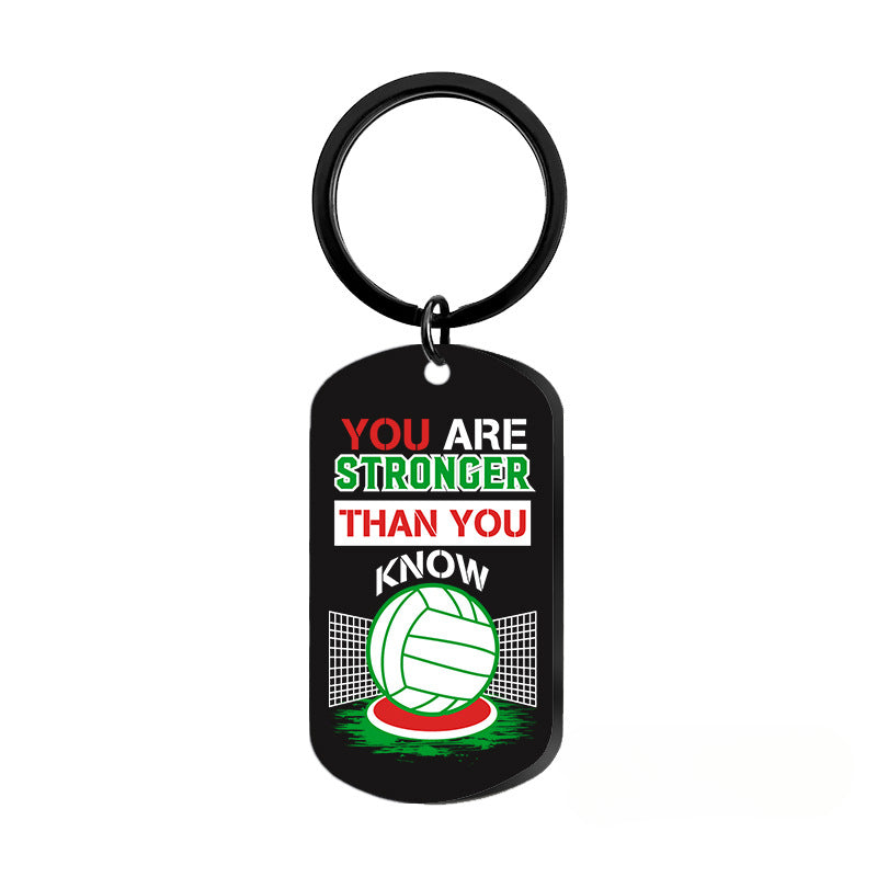 Wholesale Volleyball Sports Metal Keychains